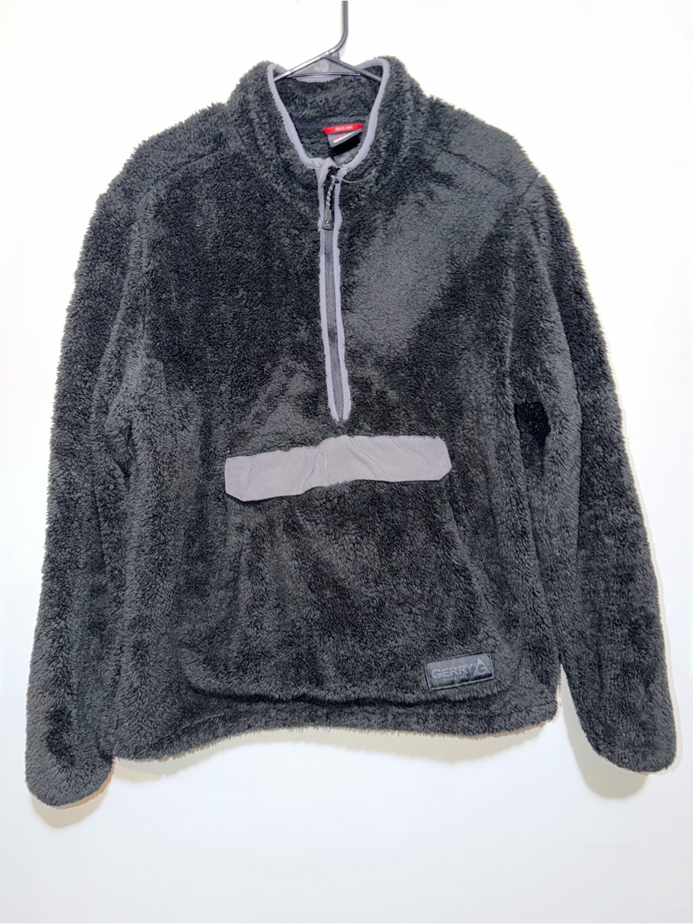 Gerry Men’s Large Sherpa Pullover Fleece Quarter Zip Gray